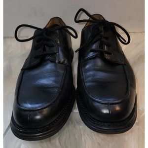 Cole Haan Men's 9.5 Lunargrand Apron Toe Derby Oxford Black Leather